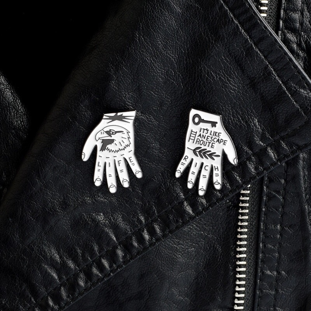 Only ships with $15 orders. Cool Enamel Pins